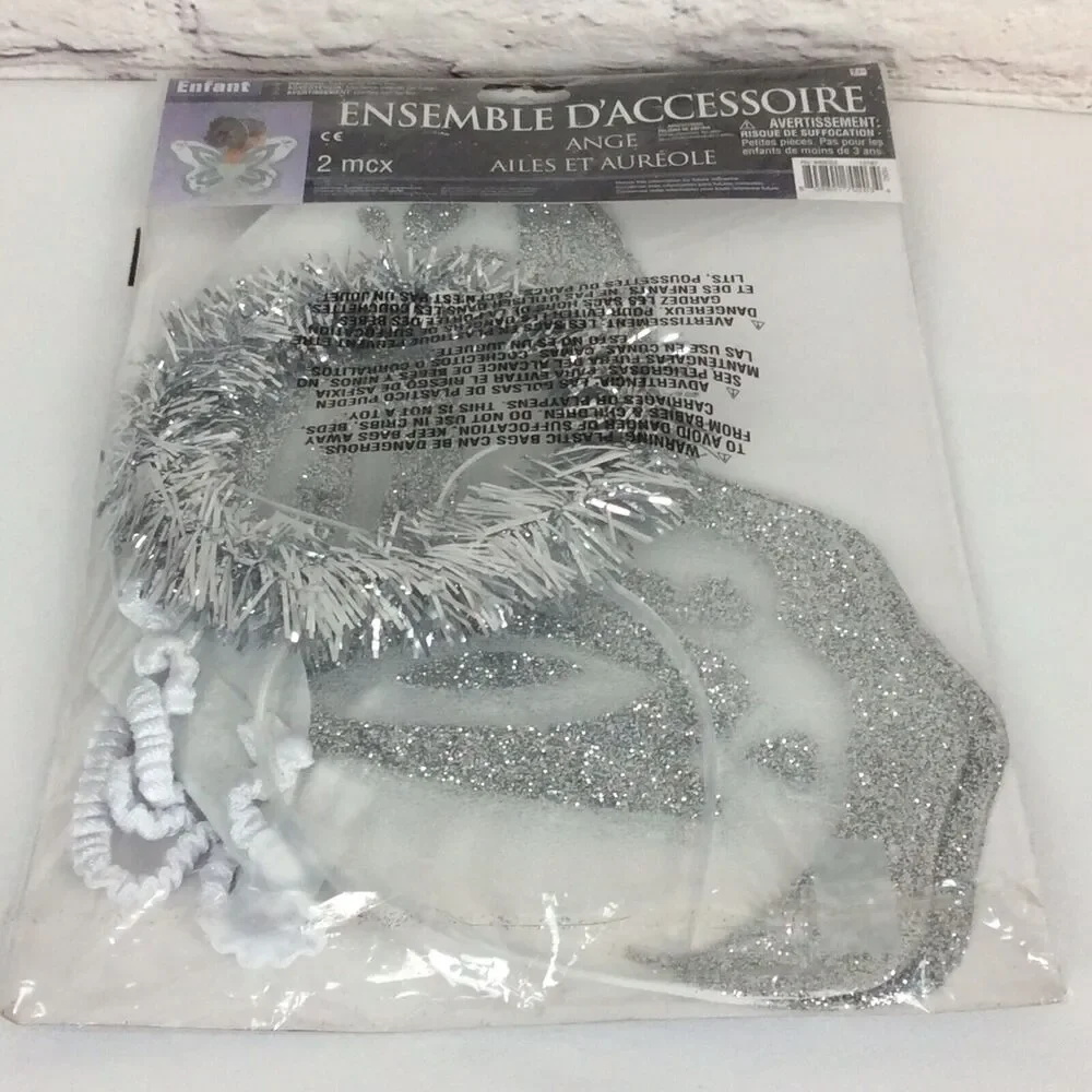 Angel Accessory Kit Child 3+ Wings & Halo 2 Pc Set Costume Cosplay Christmas NIP